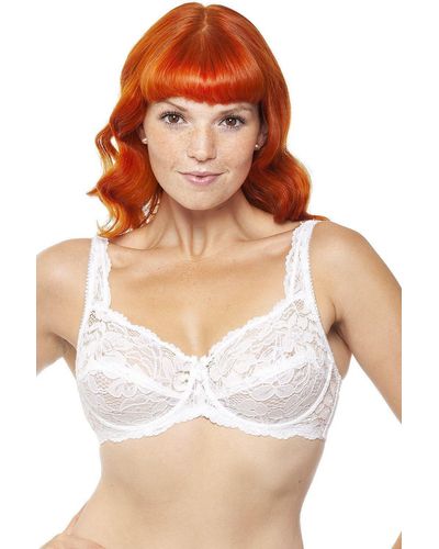 CAMILLE Soft Lace Cup Non-wired Bra - White