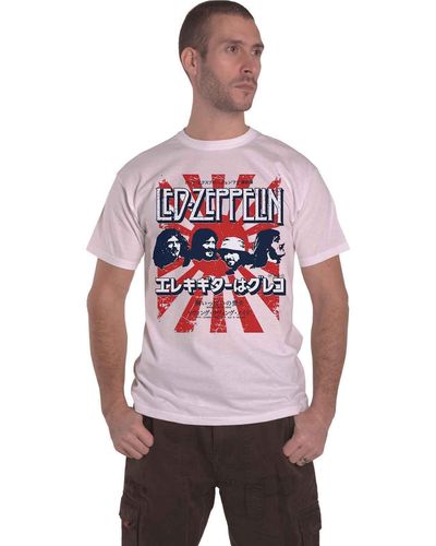 Led Zeppelin Japanese Burst T Shirt - Red
