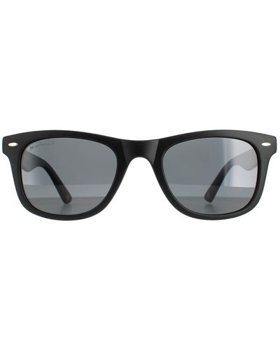 Montana Square Black Rubbertouch Grey Polarized Mp41 Sunglasses