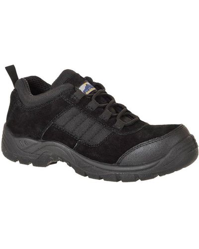 Portwest Trouper Cow Suede Compositelite Safety Shoes - Black