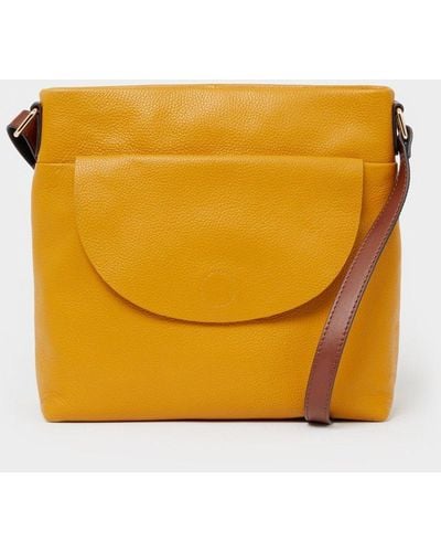 PRINCIPLES Millie Leather Front Pocket X Body - Orange