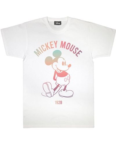 Disney Coloured Mickey 1928 Womens T-shirt - White