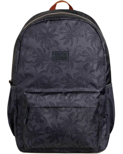 Weird Fish Daisy Printed Backpack - Blue