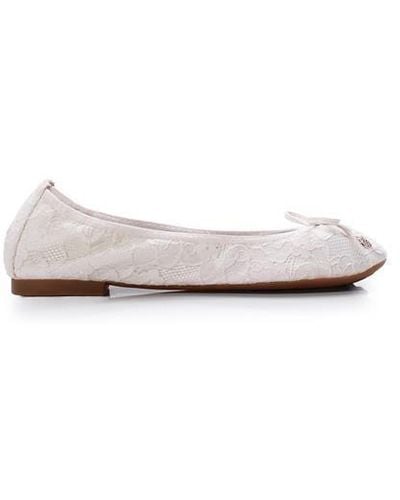 Paradox London Lace 'xeelia' Ballet Court Shoes - White