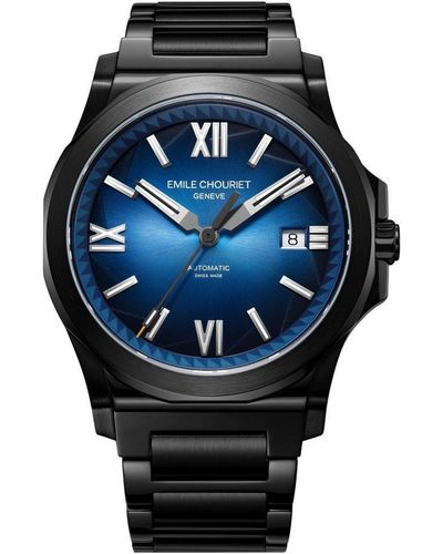 Emile Chouriet Challenger Cliff Stainless Steel Luxury Watch - 08.1170.g.n.n.n8.n - Blue