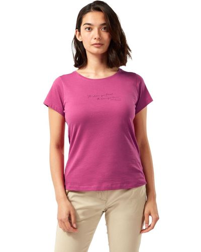 Craghoppers 'miri' Cotton Short Sleeved T-shirt - Pink