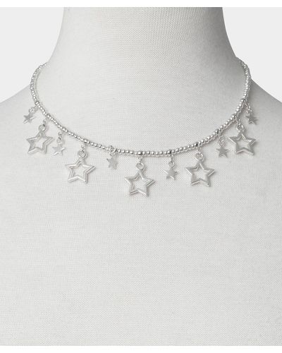 Joe Browns Star Charm Silver Plate Necklace - Metallic