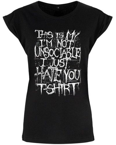 Grindstore Im Not Unsociable T-shirt - Black