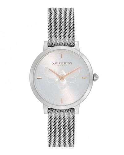 Olivia Burton Signature Stainless Steel Fashion Analogue Quartz Watch - 24000021 - White