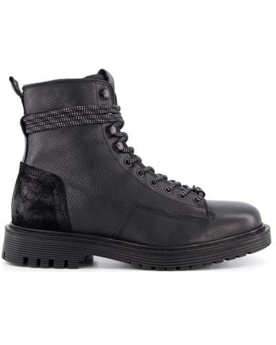 Dune 'chasers' Leather Walking Boots - Black