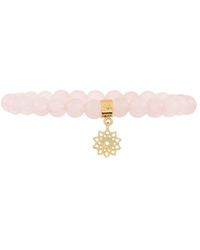 Accessorize Beaded Crown Chakra Bracelet - Pink