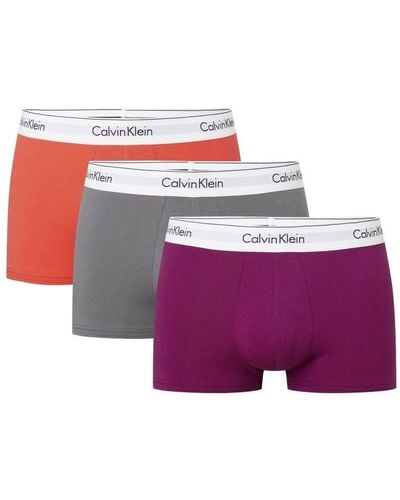 Calvin Klein 3 Pack Modern Cotton Stretch Trunk - Pink