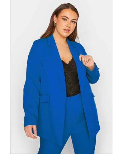Yours Lined Blazer - Blue