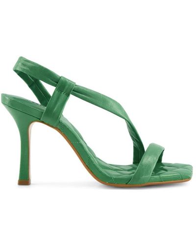 Dune 'marbled' Leather Sandals - Green