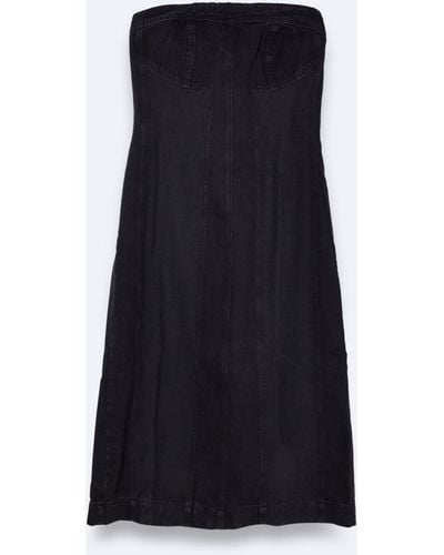 Nasty Gal Plus Size Two Tone Bandeau Midi Dress - Black