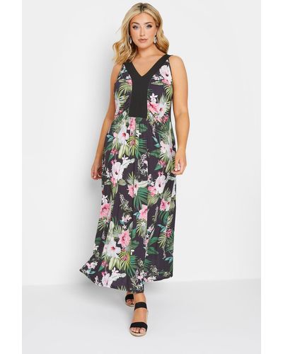 Yours Printed Maxi Dress - White