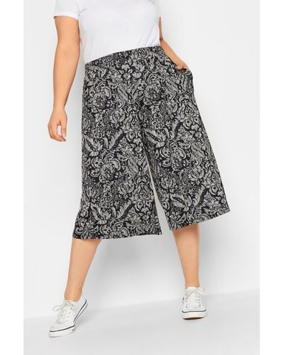 Yours Culotte Shorts - Grey