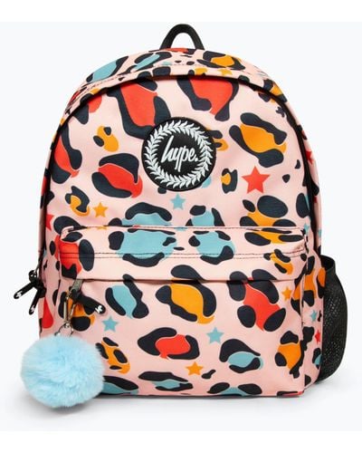 Hype Star Leopard Backpack - Red