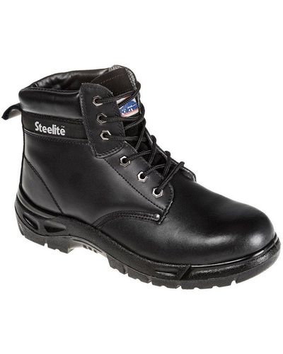 Portwest Steelite Leather Safety Boots - Black