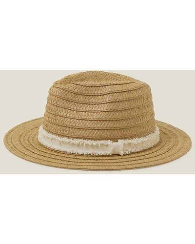 Accessorize Fedora With Ivory Trim - Natural