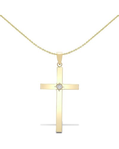 Jewelco London 9ct Gold Rope Edge Scroll Top St George Pendant (half Sov Size) - Jsp002-h - Metallic