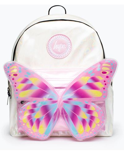 Hype Iridescent Pink 3d Butterfly Backpack