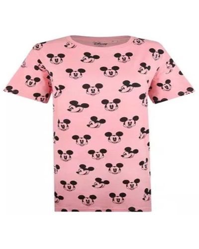 Disney Mickey Mouse Head Pyjama Top - Pink