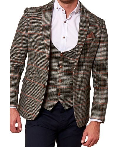 Marc Darcy Slim Fit Suit Jacket - Brown