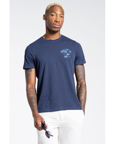 Craghoppers Cotton-blend 'nosibotanical Sten' Short Sleeve T-shirt - Blue
