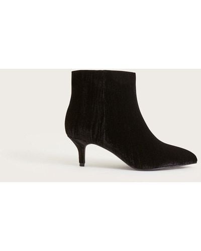 Monsoon Velvet Ankle Boots - Black