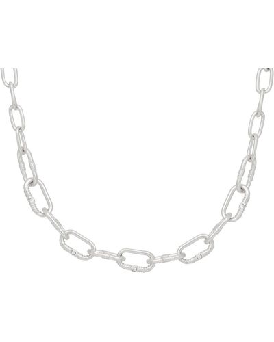 Bibi Bijoux Silver 'courage' Chunky Chain Necklace - Metallic