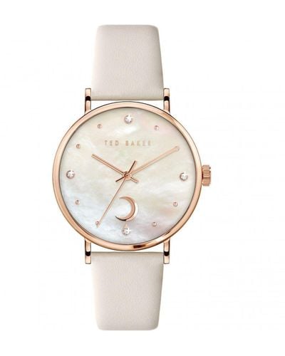 Ted Baker Phylipa Moon Stainless Steel Fashion Analogue Watch - Bkpphf132uo - White
