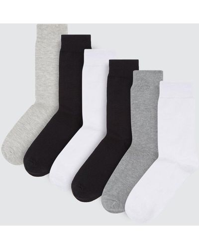 Burton 6 Pack Plain Crew Socks - Black