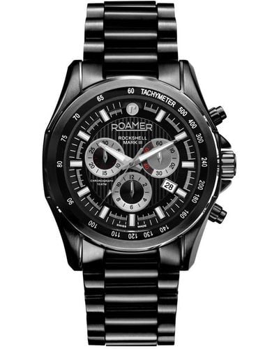 Roamer Rockshell Mkiii Chronograph Stainless Steel Watch - 220837 42 55 20 - Black