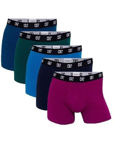 Cr7 5 Pack Comfortable Cotton Casual Underwear Boxer Brief Trunks - Multicolour