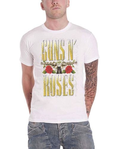 Guns N Roses Big Guns T Shirt - White