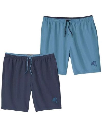 Atlas For Men Swim Shorts Pack Of 2 - Blue