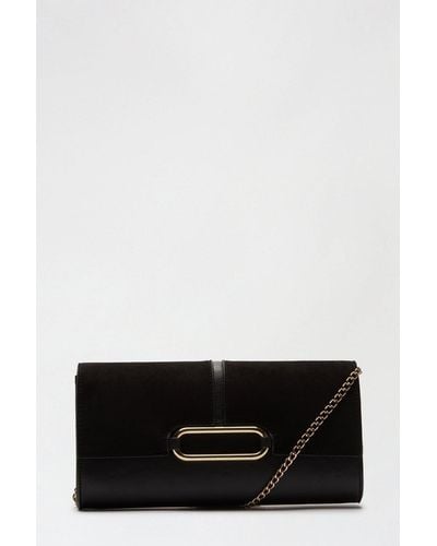 Dorothy Perkins Ring Detail Clutch - White