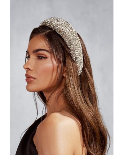 MissPap Premium Diamante Headband - Brown