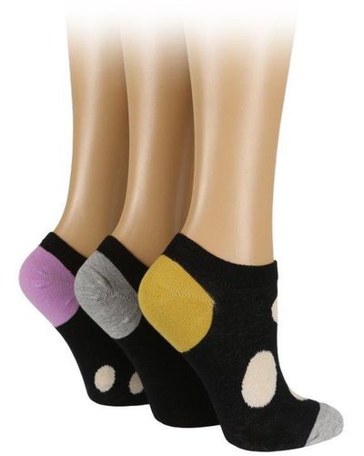 Caroline Gardner 3 Pair Pack Fashion Trainer Liner Socks - White