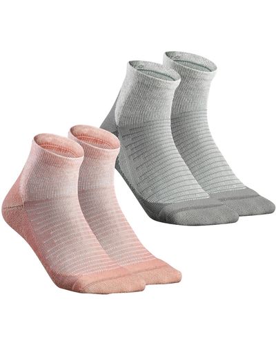 Quechua Decathlon Hike 100 Mid Socks -and - Pack Of 2 - Grey