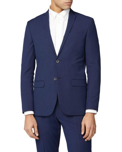 Ben Sherman Fleck Slim Fit Suit Jacket - Blue