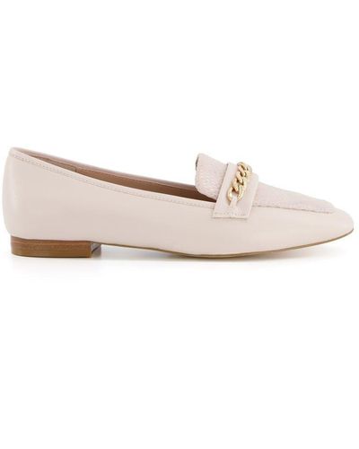 Dune 'glisttens' Leather Loafers - White
