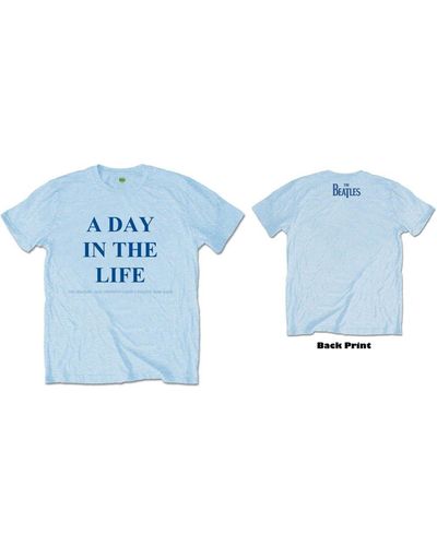 The Beatles A Day In The Life Back Print T-shirt - Blue