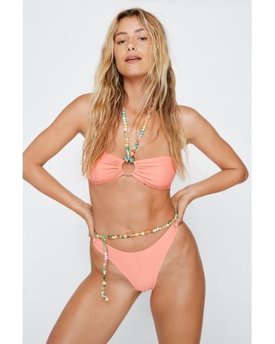 Nasty Gal Recycled Fruit Chain Ring Bikini Set - Multicolour