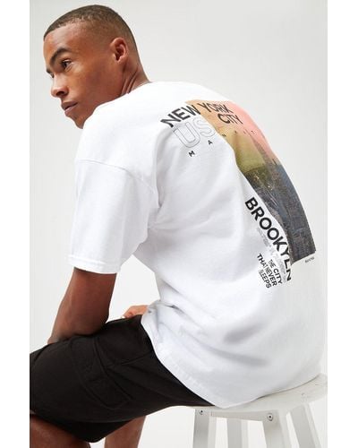 Burton White Brooklyn Front And Back Print T-shirt