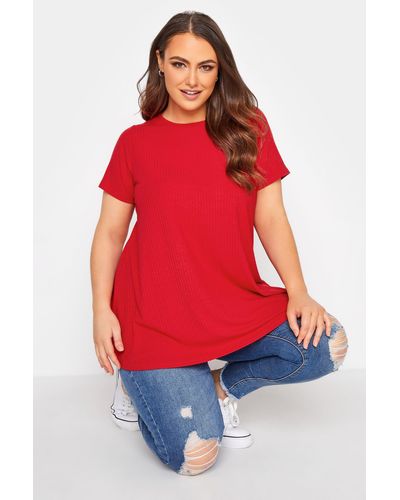 Yours Ribbed Swing Top - Red