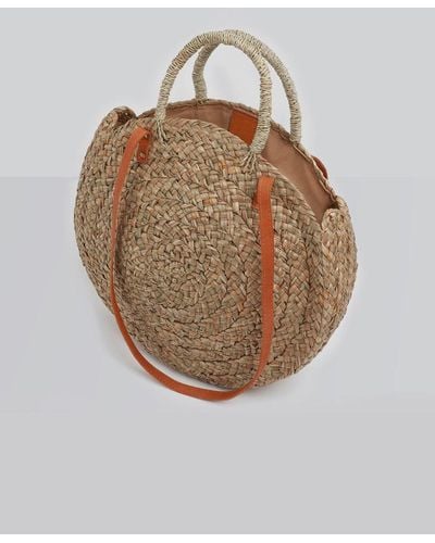 Betsy & Floss 'corfu' Circular Basket Bag - Natural