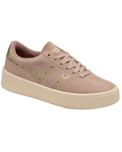 Gola Blossom 'super Court Metallic' Lace-up Trainers - Brown
