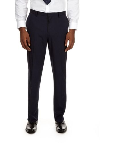 Burton Tailored Fit Essential Navy Suit Trouser - Blue